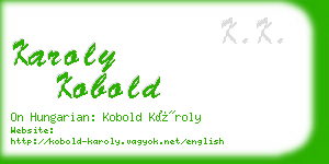 karoly kobold business card